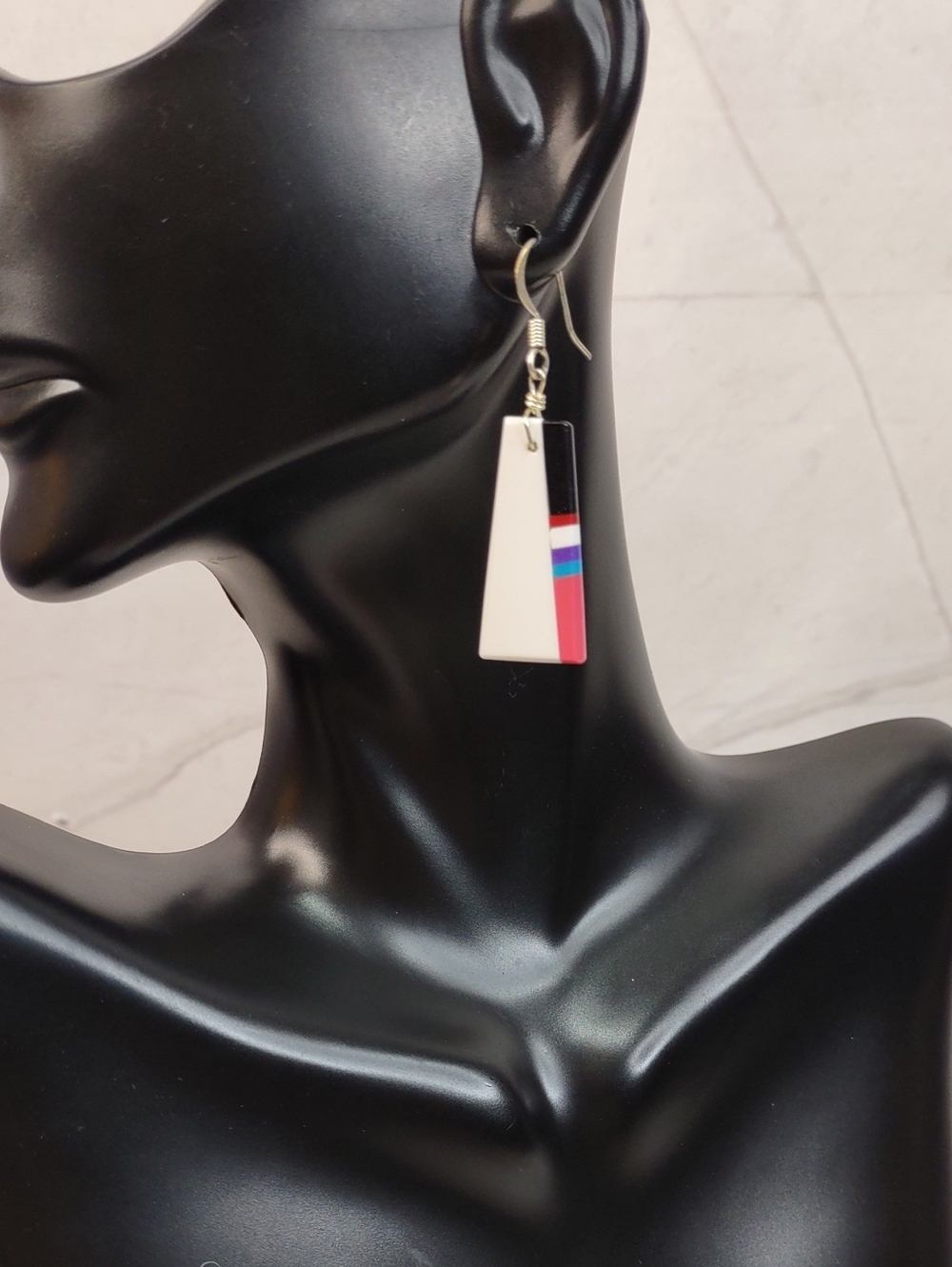 Artisan Crafted Mosaic Inlay Earrings
